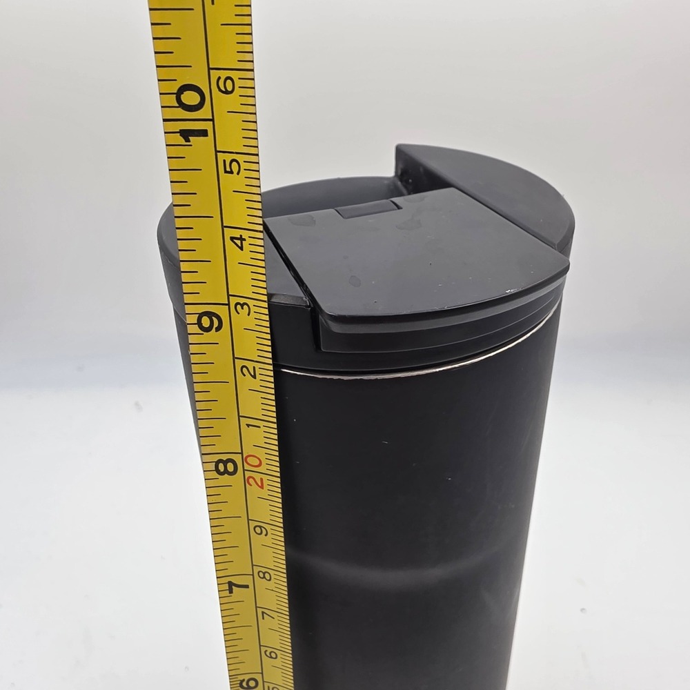 Starbucks Matte Black Stainless Steel Travel Tumbler 20oz Silver Siren Logo P1 - Picture 5 of 16